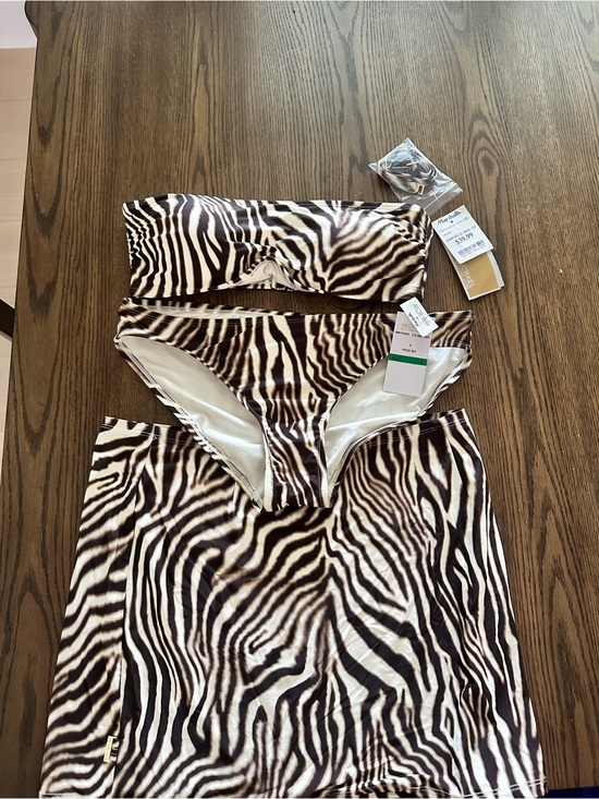 Michael Kors Other - Michael Kors Brown and White Zebra-Print Bikini Set
